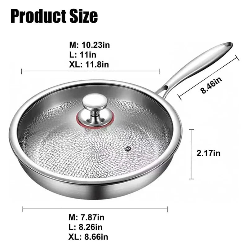 Padella in lega di titanio di alta qualità, padella antiaderente per bistecche e pancake, padella in titanio per fornelli a gas, utensili da cucina.