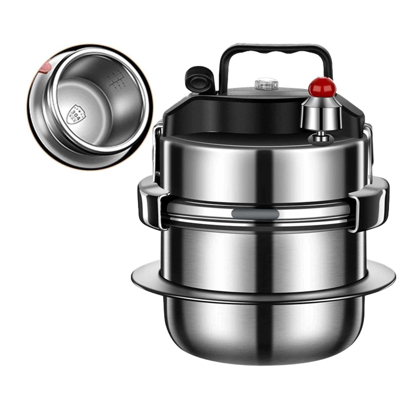 1,6-Liter-Antihaft-Druckkochtopf, klein, für Camping, Zuhause, Gasherd, Induktion, Kochgeschirr, Druckkochtopf # 20
