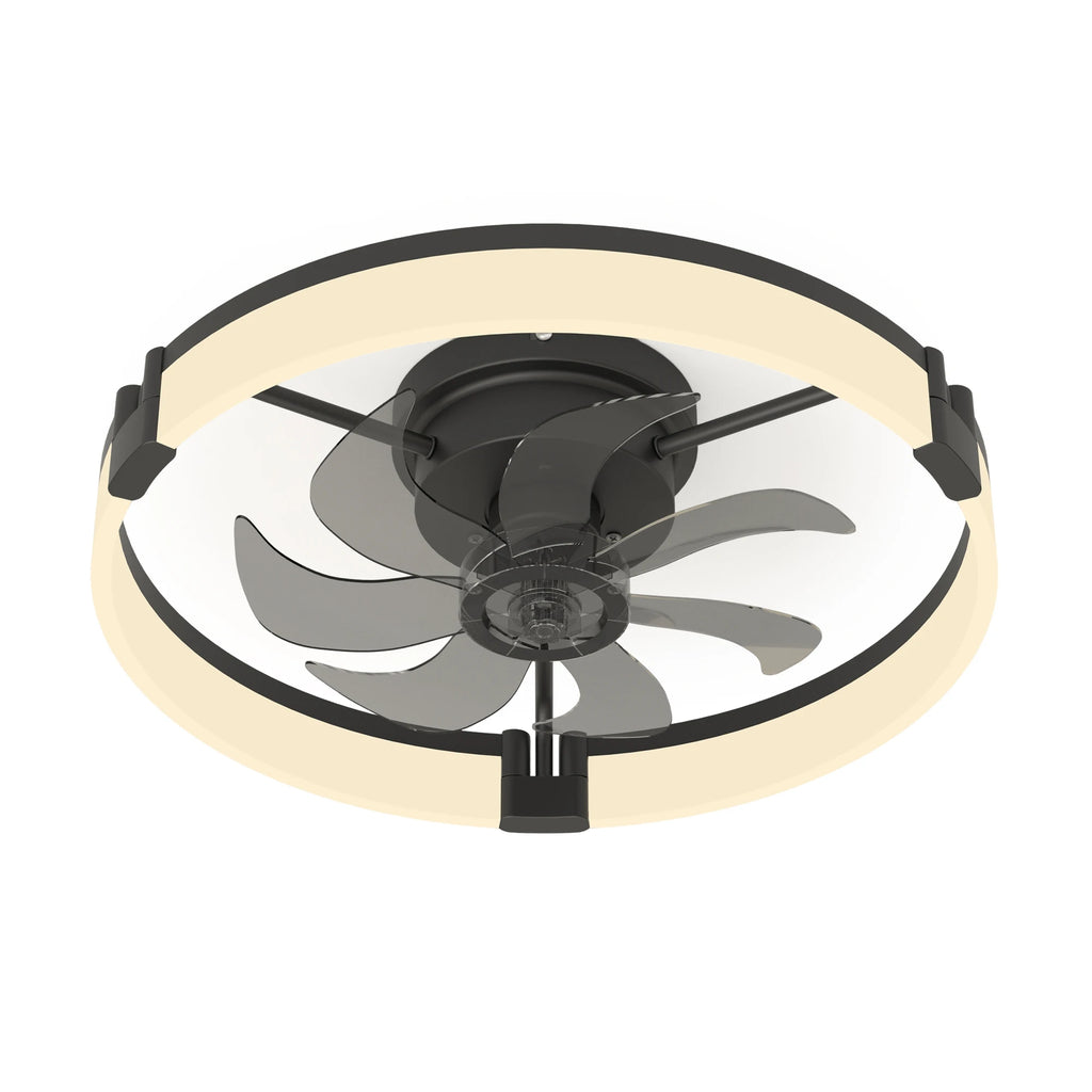 Ventilatore da soffitto a LED con luce, dimmerabile, controllo tramite app, 6 velocità, timer, 3000K-6500K