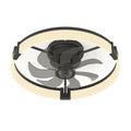 Ventilatore da soffitto a LED con luce, dimmerabile, controllo tramite app, 6 velocità, timer, 3000K-6500K