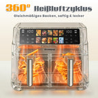 Friggitrice ad Aria Calda 8.5 L 2000 W con Finestra di Visualizzazione LED Touch e 10 Programmi