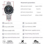 PAGANI DESIGN Orologio da Polso al Quarzo con Vetro Zaffiro, Cronografo Sportivo Impermeabile 10 Bar, Acciaio Inossidabile 316L