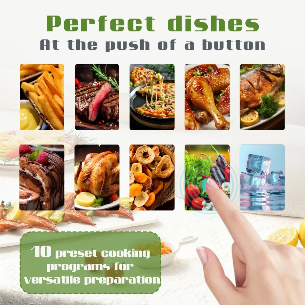 Friggitrice ad Aria Calda Senza Olio da 9L con Doppio Cestello e Finestra - Kitchen