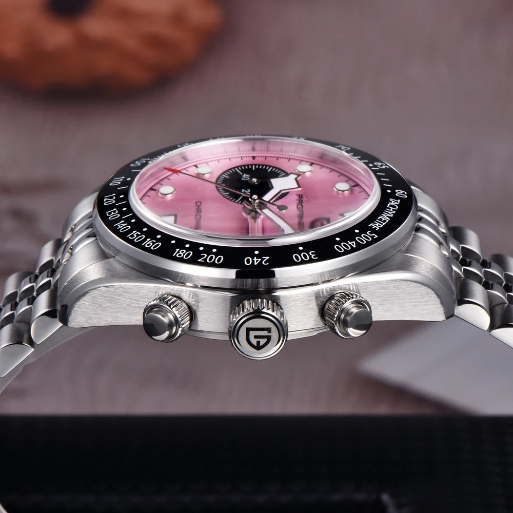 PAGANI DESIGN PD-1813 Orologio al Quarzo da Uomo, Cronografo, Vetro Zaffiro, Impermeabile 10 Bar