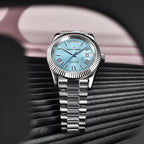 PAGANI DESIGN Orologio Meccanico Automatico Uomo Ice Blue Acciaio Inossidabile Vetro Zaffiro