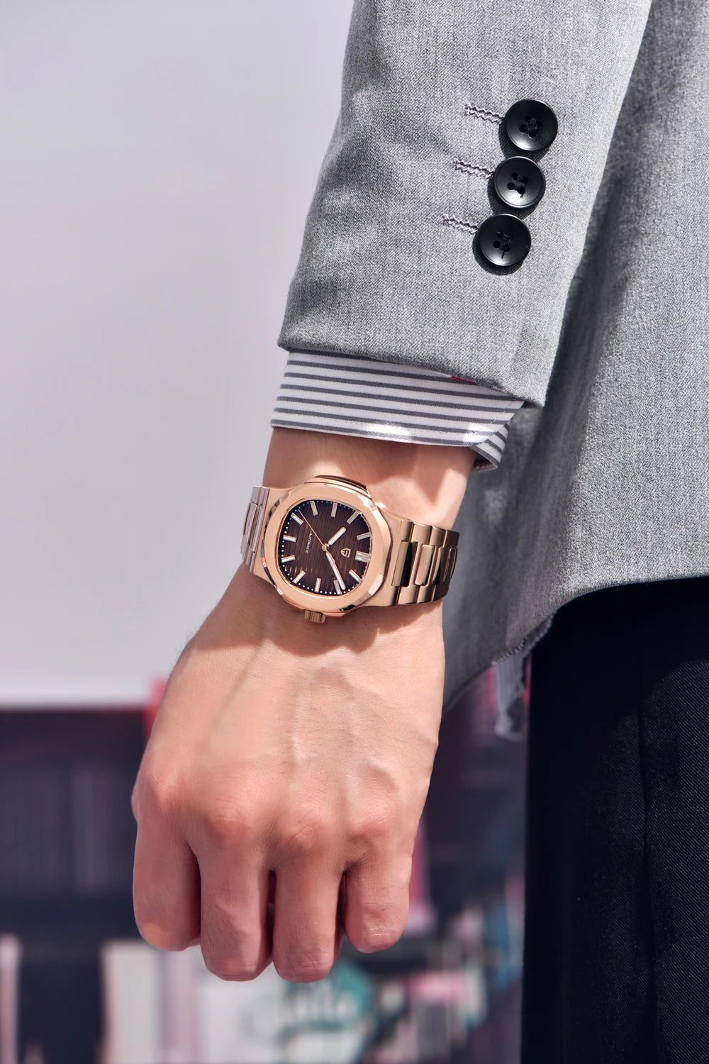 PAGANI DESIGN Orologio da uomo 40MM automatico meccanico lusso oro