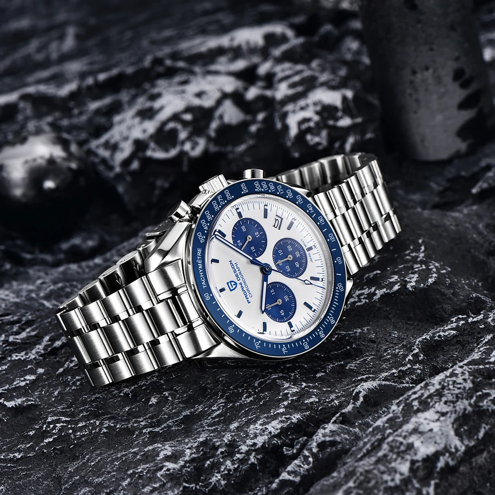 PAGANI DESIGN Orologio al Quarzo da Uomo PD1701 con Fasi Lunari e Cronografo