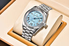 PAGANI DESIGN Orologio Meccanico Automatico Uomo Ice Blue Acciaio Inossidabile Vetro Zaffiro