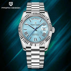 PAGANI DESIGN Orologio Meccanico Automatico Uomo Ice Blue Acciaio Inossidabile Vetro Zaffiro
