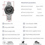 PAGANI DESIGN PD-1701 Moon Orologio da polso al quarzo uomo cronografo sportivo acciaio inossidabile vetro zaffiro