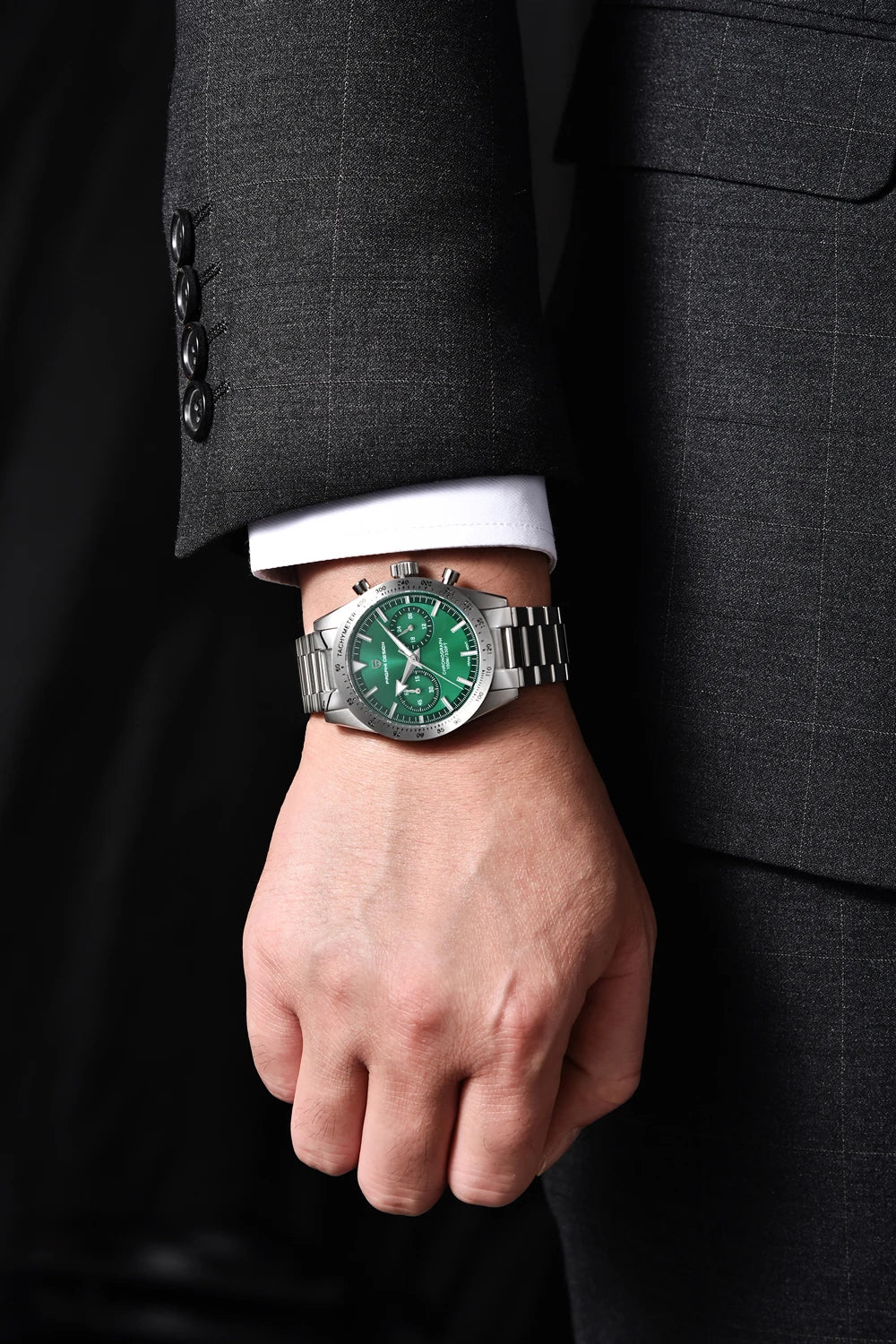 PAGANI DESIGN Orologio da Uomo Pilota al Quarzo Cronografo Sportivo Retrò in Acciaio Inossidabile