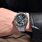 PAGANI DESIGN Orologio da Polso al Quarzo con Vetro Zaffiro, Cronografo Sportivo Impermeabile 10 Bar, Acciaio Inossidabile 316L