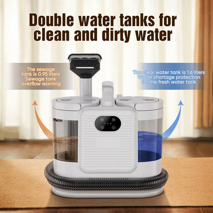 2-in-1 Steam Cleaner with Spray, 1650W, Smart Portable Robot for Cleaning Carpets, Sofas, and Cars, Smart Home Appliance