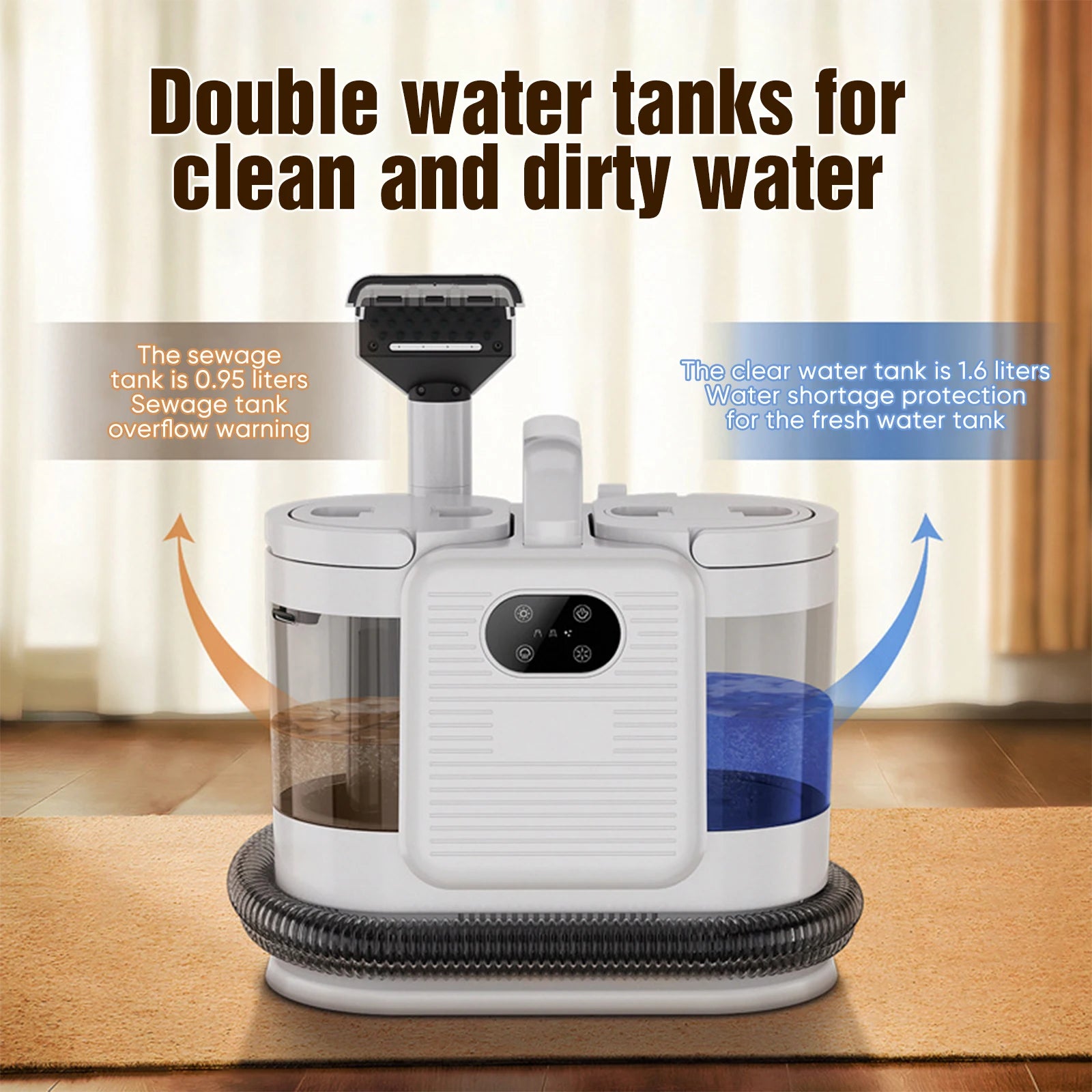 2-in-1 Dampfreiniger mit Sprühfunktion, 1650W, intelligenter tragbarer Roboter für die Reinigung von Teppichen, Sofas und Autos, Smart Home Gerät