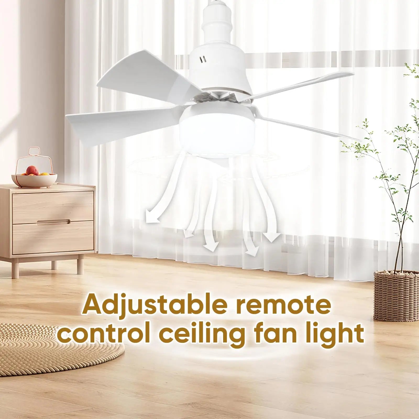 Ventilatore da soffitto piccolo con ricarica USB, ventilatore da campeggio, dormitorio per studenti, tenda portatile da esterno, batteria al litio, durata della batteria ultra lunga
