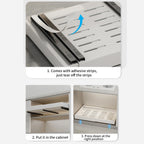 Ausziehbarer Regal-Organizer, ausziehbare Aufbewahrung, Küchen-Organizer, verstellbare Breite von 32 bis 52 cm, bohrfreier Küchenschrank