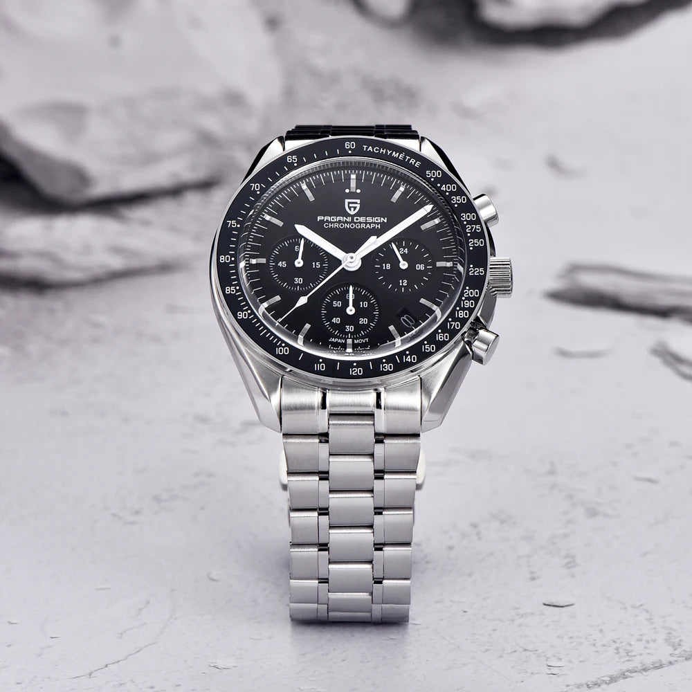 PAGANI DESIGN Orologio al Quarzo da Uomo PD1701 con Fasi Lunari e Cronografo