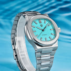 Nuovo Orologio Meccanico Automatico di Lusso Pugani da Uomo con Vetro Zaffiro Antiriflesso e Lancette Luminose, Orologio Sportivo da Uomo, Consegna Locale