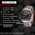 PAGANI DESIGN Orologio Automatico Retrò per Uomo, Acciaio Inossidabile, Modello PD1667