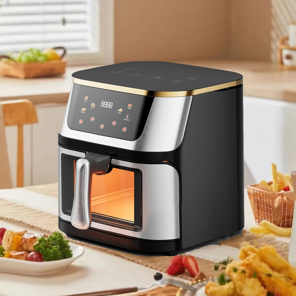 Friggitrice ad Aria 2800W 12L in Acciaio Inossidabile con Touchscreen