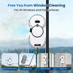 PuRuiKai Fensterputzroboter mit Fernbedienung, elektrischer Fensterreiniger, automatisches Doppelsystem für die Glasreinigung.