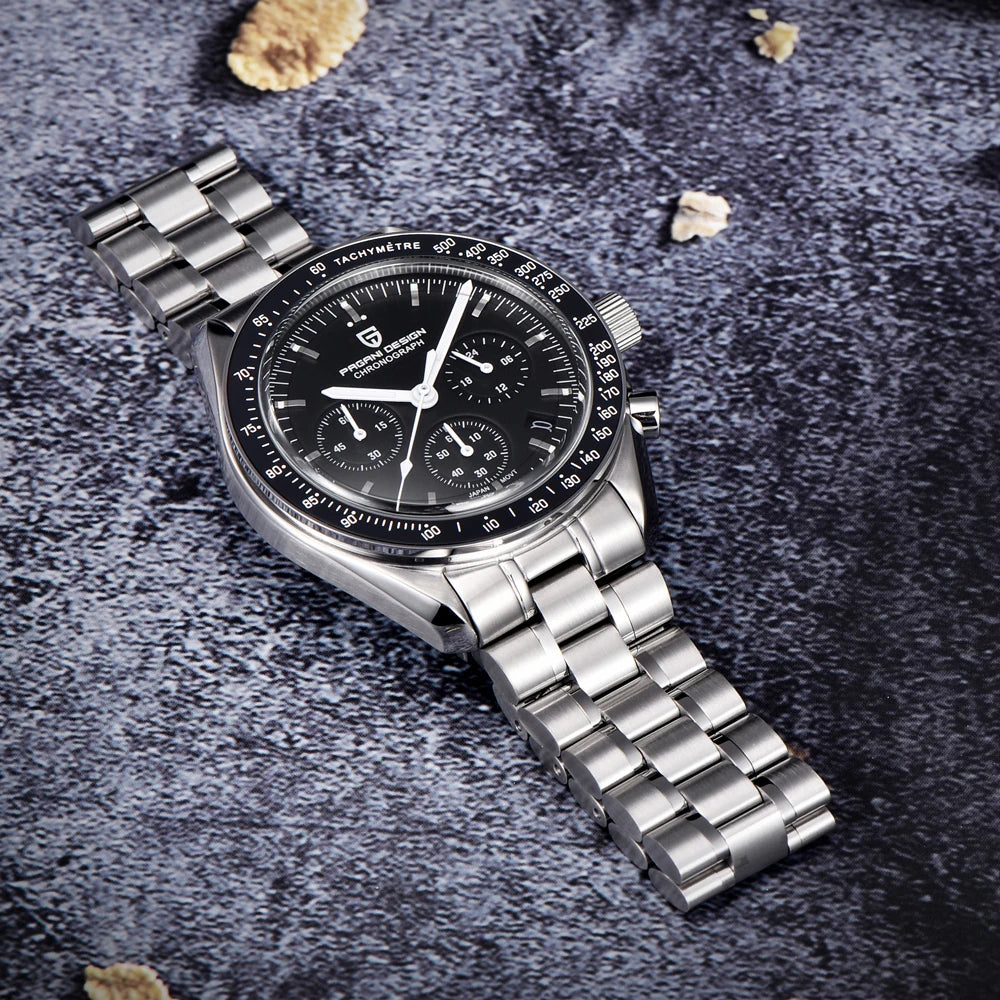 PAGANI DESIGN Orologio al Quarzo da Uomo PD1701 con Fasi Lunari e Cronografo