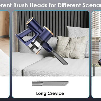 Cordless Vacuum Cleaner, 55Kpa, for Home, 50-Minute Runtime, Lightweight, Self-Standing, Cordless Stick Vacuum Cleaner