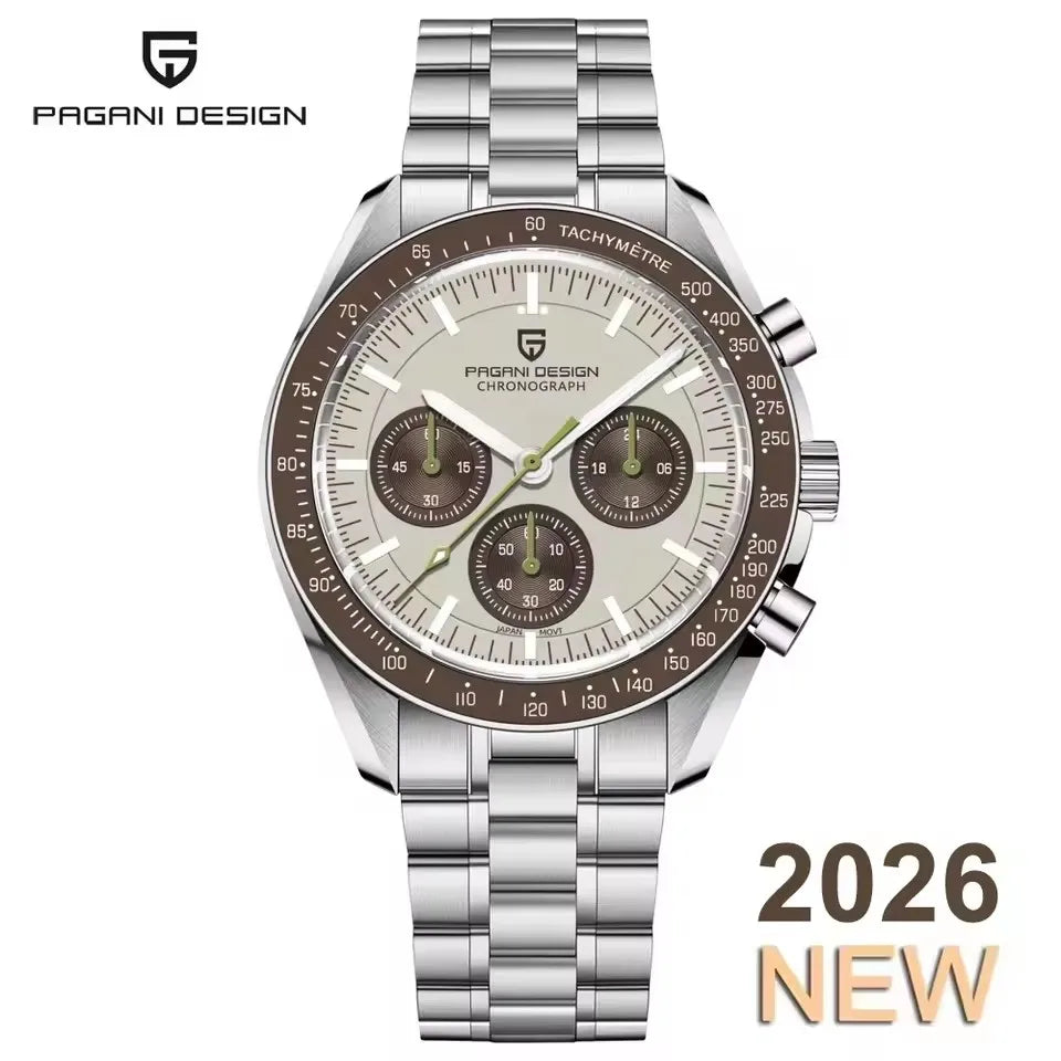 PAGANI DESIGN Orologio da Polso al Quarzo Uomo Modello PD-1701 Cronografo Vetro Zaffiro