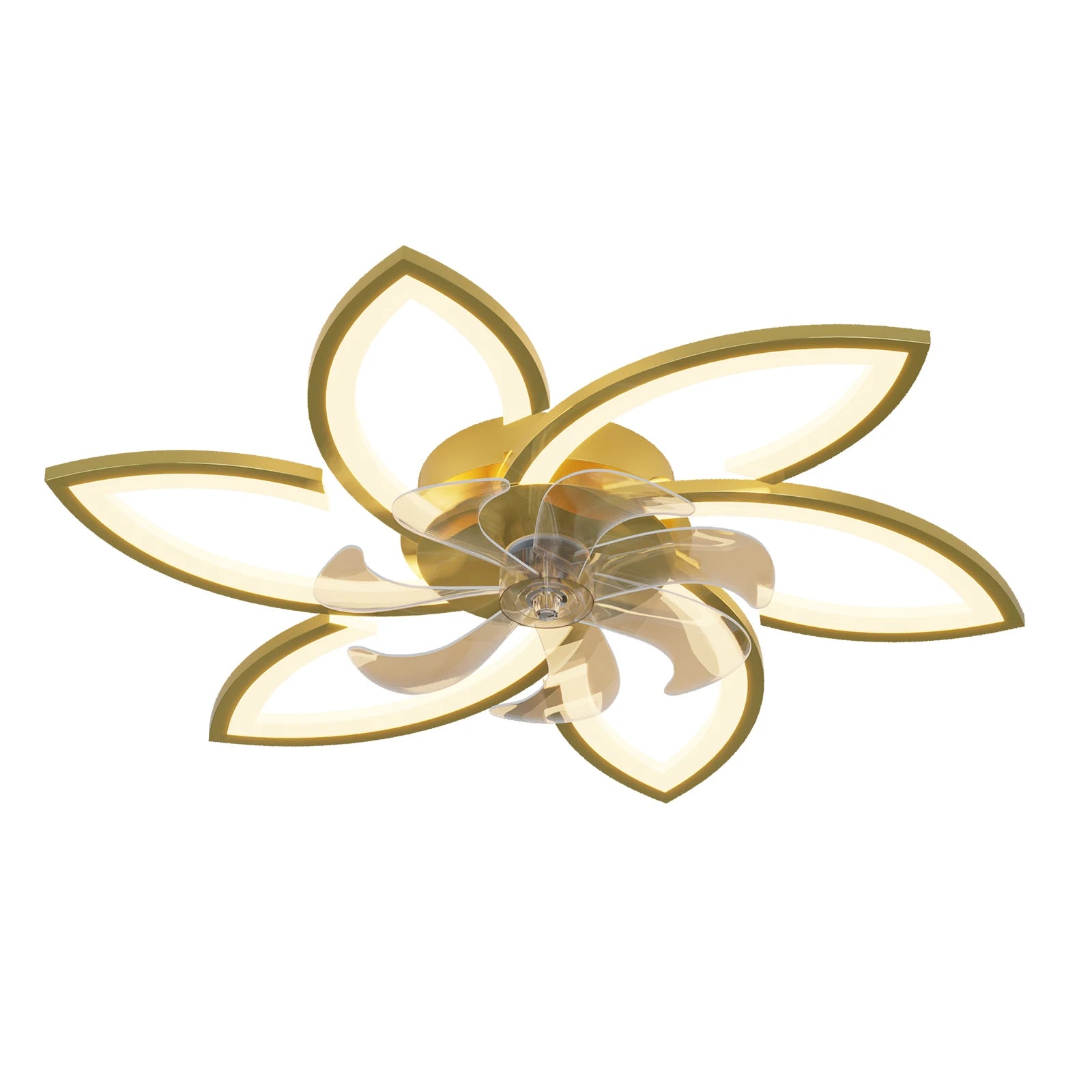 Ventilatore da soffitto a LED con luce, dimmerabile, controllo tramite app, 6 velocità, timer, 3000K-6500K