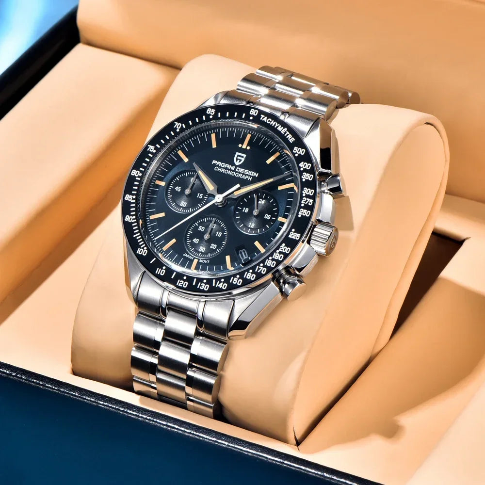 PAGANI DESIGN Orologio da Polso al Quarzo Uomo Modello PD-1701 Cronografo Vetro Zaffiro