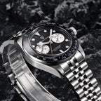 Nuovi orologi da uomo Panda DESIGN, orologio al quarzo di lusso Panda, cronografo sportivo da uomo, cronografo con vetro zaffiro, lenti AR, ceramica, leggero, impermeabile, in acciaio inossidabile, orologio da uomo, idea rega
