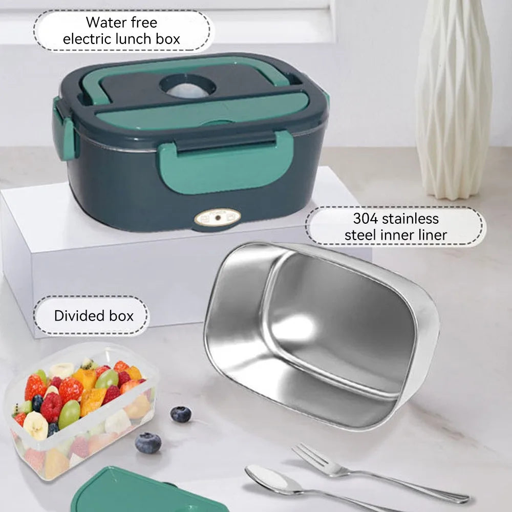 Electric Food Warmer 12V/24V, Portable, Travel Bento Heater, Car Power Supply IT