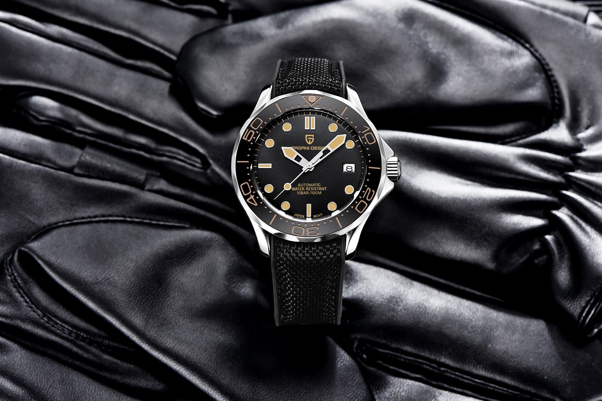 Orologi da uomo PAGANI DESIGN, orologio meccanico automatico di lusso, orologio da uomo resistente all'acqua, vetro zaffiro AR, orologio leggero, spedizione locale UE