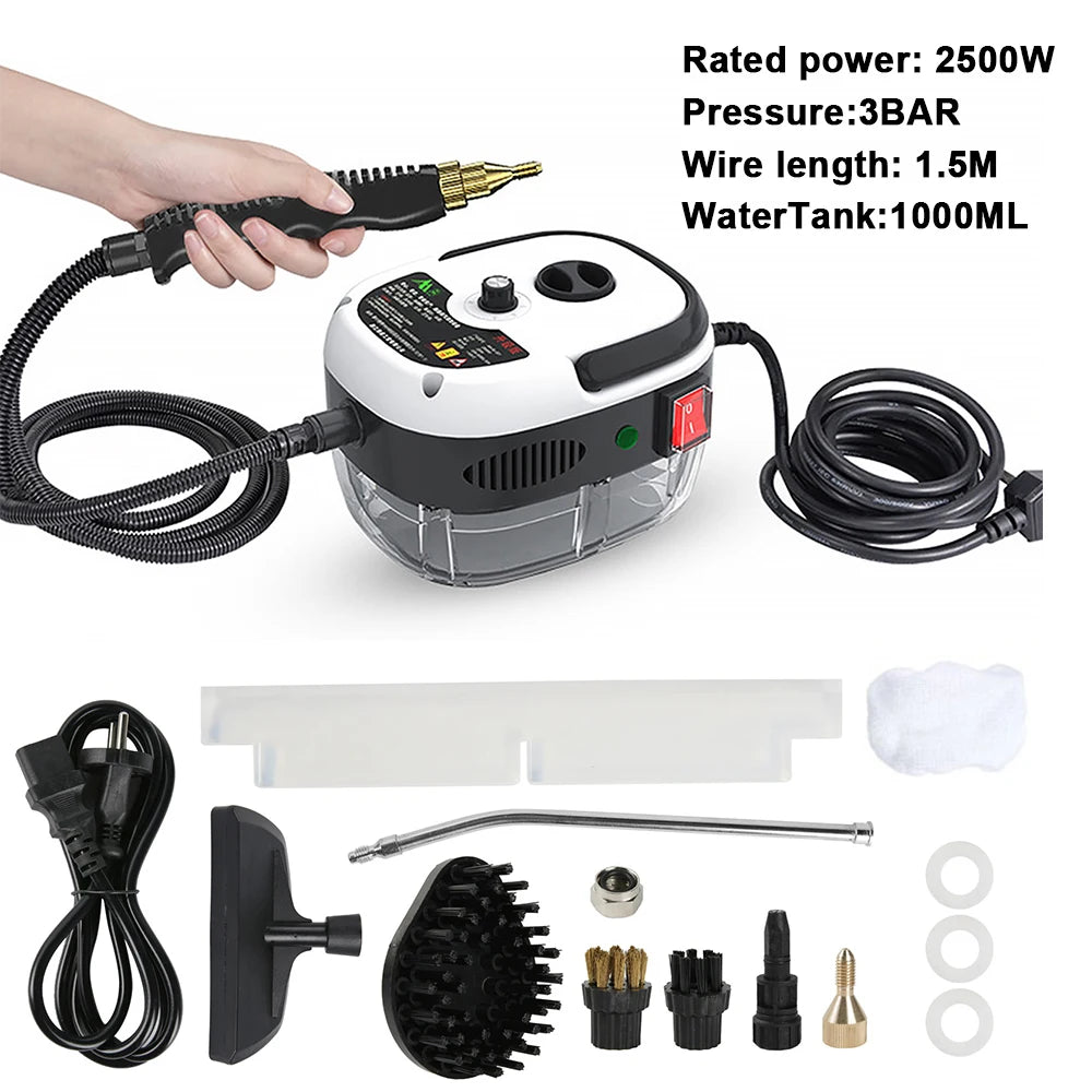 Hochdruck-Dampfreiniger 2500W, tragbarer Hochtemperatur-Dampfreiniger für Klimaanlagen, Dunstabzugshauben, Autos, Sofas