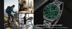 SAPPHERO Orologio da Polso Quarzo Uomo Acciaio Inossidabile Impermeabile 50M Cronografo