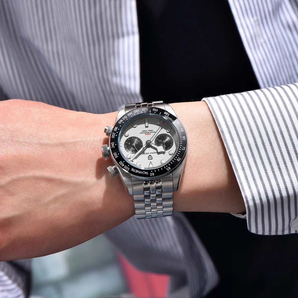 Orologi da uomo PAGANI DESIGN Panda VK34, cronografo sportivo, orologio di lusso da uomo, vetro zaffiro AR, vetro ceramico luminescente, regalo per uomo