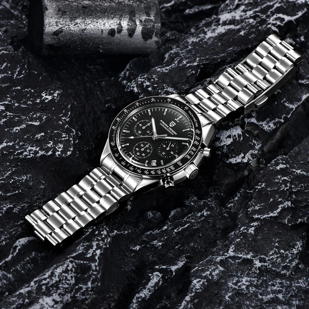 PAGANI DESIGN Nuovo PD1701 Orologio da Uomo di Lusso al Quarzo Cronografo Sportivo con Vetro Zaffiro Impermeabile Spedizione Locale