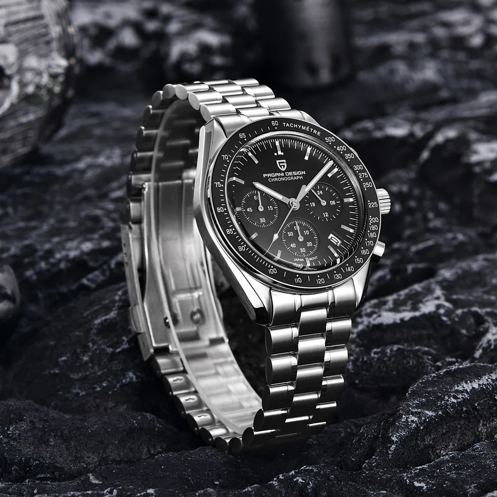 PAGANI DESIGN Nuovo PD1701 Orologio da Uomo di Lusso al Quarzo Cronografo Sportivo con Vetro Zaffiro Impermeabile Spedizione Locale