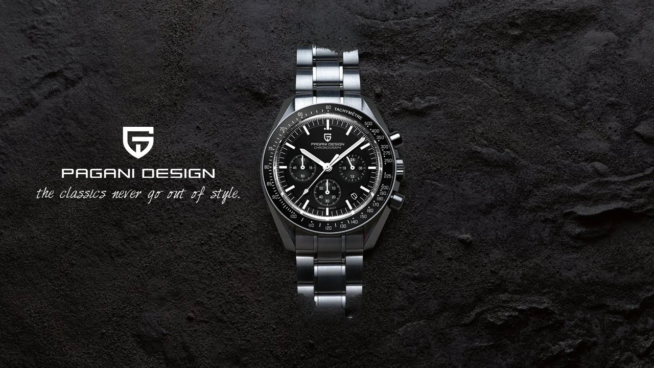 PAGANI DESIGN Orologio da Polso al Quarzo PD-1701-EU Cronografo VK63 Cassa Acciaio Inox Vetro Zaffiro 42mm