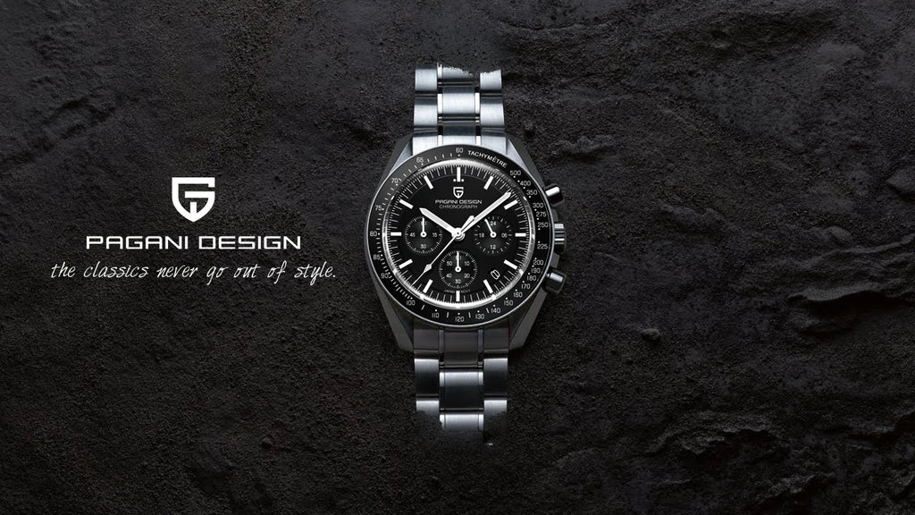 PAGANI DESIGN 2026 Nuovo Orologio da Polso Cronografo Sportivo di Lusso al Quarzo per Uomo con Data Automatica e Quadrante con Motivo Meteorite