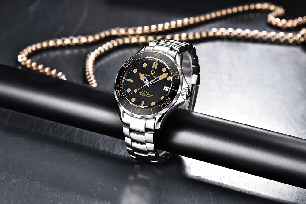 PAGANI DESIGN Orologio Automatico Retrò per Uomo, Acciaio Inossidabile, Modello PD1667