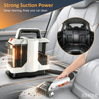 Tragbarer Teppichreiniger 750W, 15Kpa, Nassreinigungsmaschine für Stoffe und Sofas, tragbar für Autos und Tierhaare