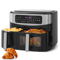 Friggitrice ad aria doppio cestello Gidgimo 10L, 2600W, nero