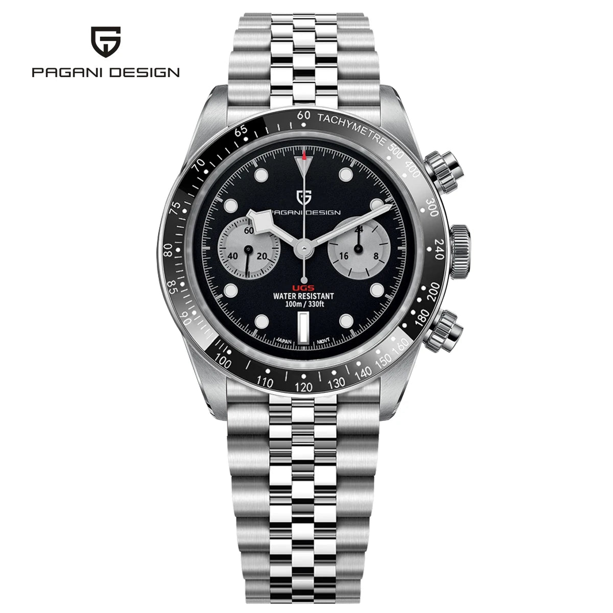 Nuovi orologi da uomo Panda DESIGN, orologio al quarzo di lusso Panda, cronografo sportivo da uomo, cronografo con vetro zaffiro, lenti AR, ceramica, leggero, impermeabile, in acciaio inossidabile, orologio da uomo, idea rega