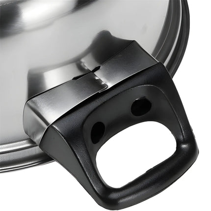 12-Piece Stainless Steel Pot Set with Glass Lids Induction Bottom Cookware Set Milk Boiler