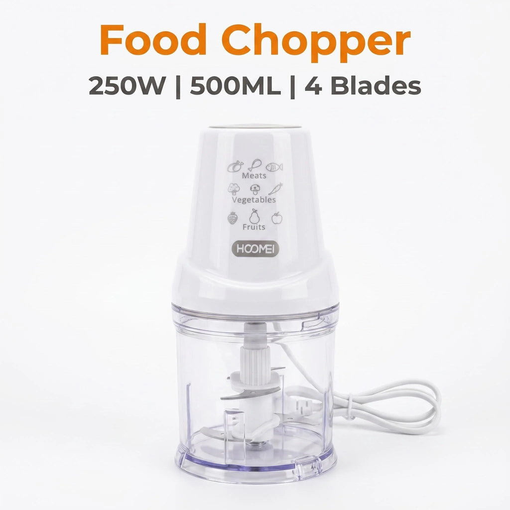 Elektrischer Zerkleinerer 300W Hochleistung, 2L Fassungsvermögen, Edelstahl, Küchenhäcksler, geeignet für Knoblauch, Fleisch, Gemüse und Nüsse