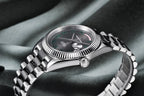 PAGANI DESIGN Orologio Meccanico Automatico Uomo Ice Blue Acciaio Inossidabile Vetro Zaffiro