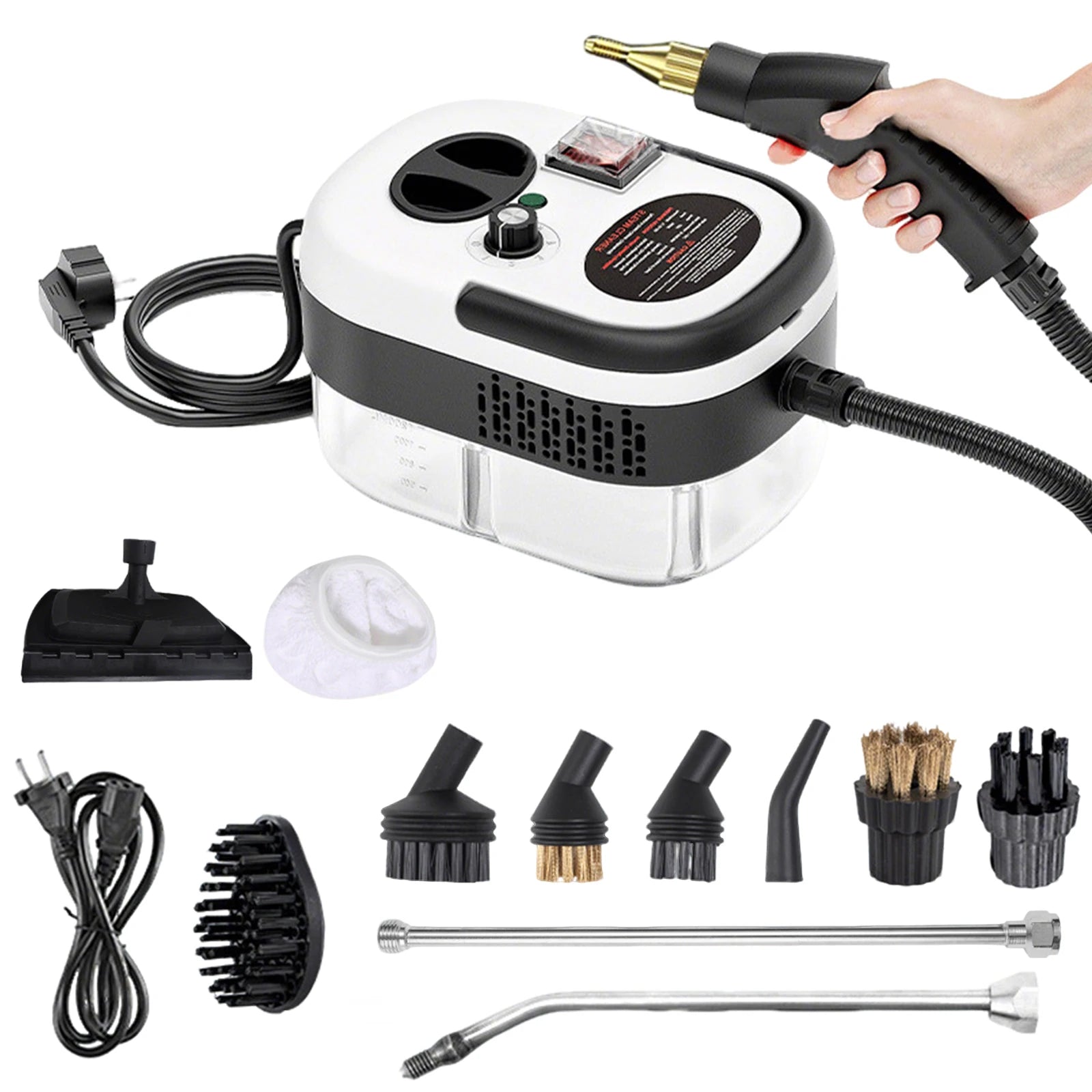 Hochdruck-Dampfreiniger 2500W, tragbarer Hochtemperatur-Dampfreiniger für Klimaanlagen, Dunstabzugshauben, Autos, Sofas