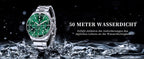 SAPPHERO Orologio Uomo Quarzo Cronografo Sport Acciaio Inossidabile Impermeabile 50M