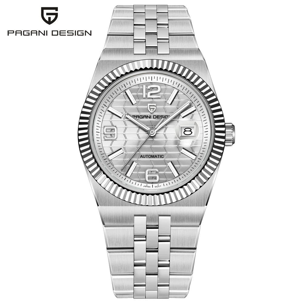PAGANI DESIGN Herrenuhren, hochwertige Luxus-Automatikuhren, Miyota-Uhrwerk, mechanische Armbanduhren, AR-Saphirglas, Edelstahl, wasserdicht, leuchtend, stilvolles Geschenk für Herren